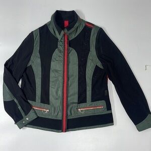 H. Woo Haeng Woon Parachute & Sheer Black Mesh Jacket Women's Size Medium M